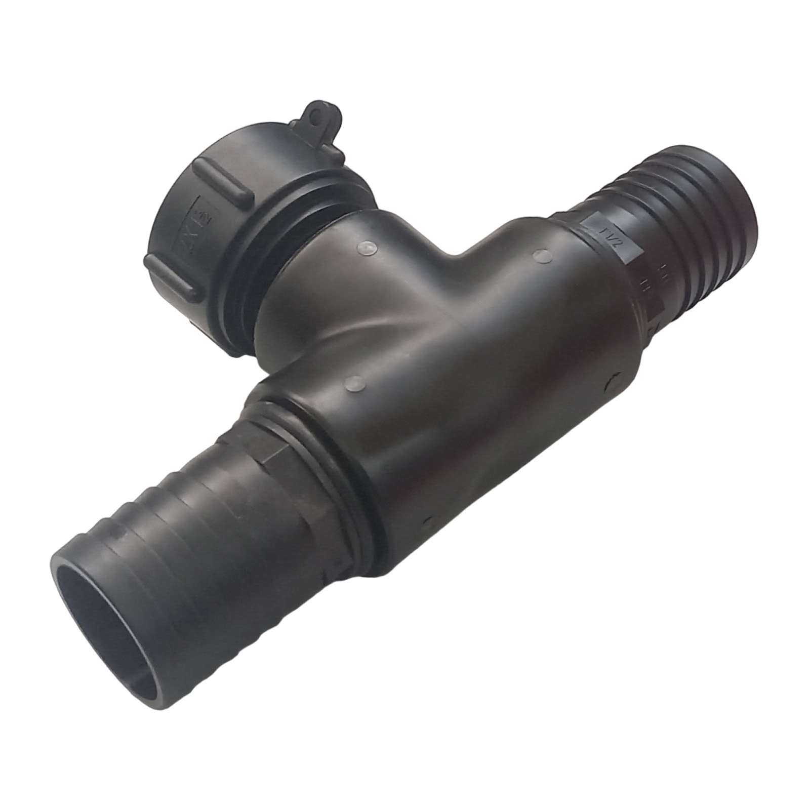 S60 x 6 IBC T-Stück Adapter 2-fach Tülle Stutzen 2" (50 mm) Container Fass Tank Zubehör PN 10 bar
