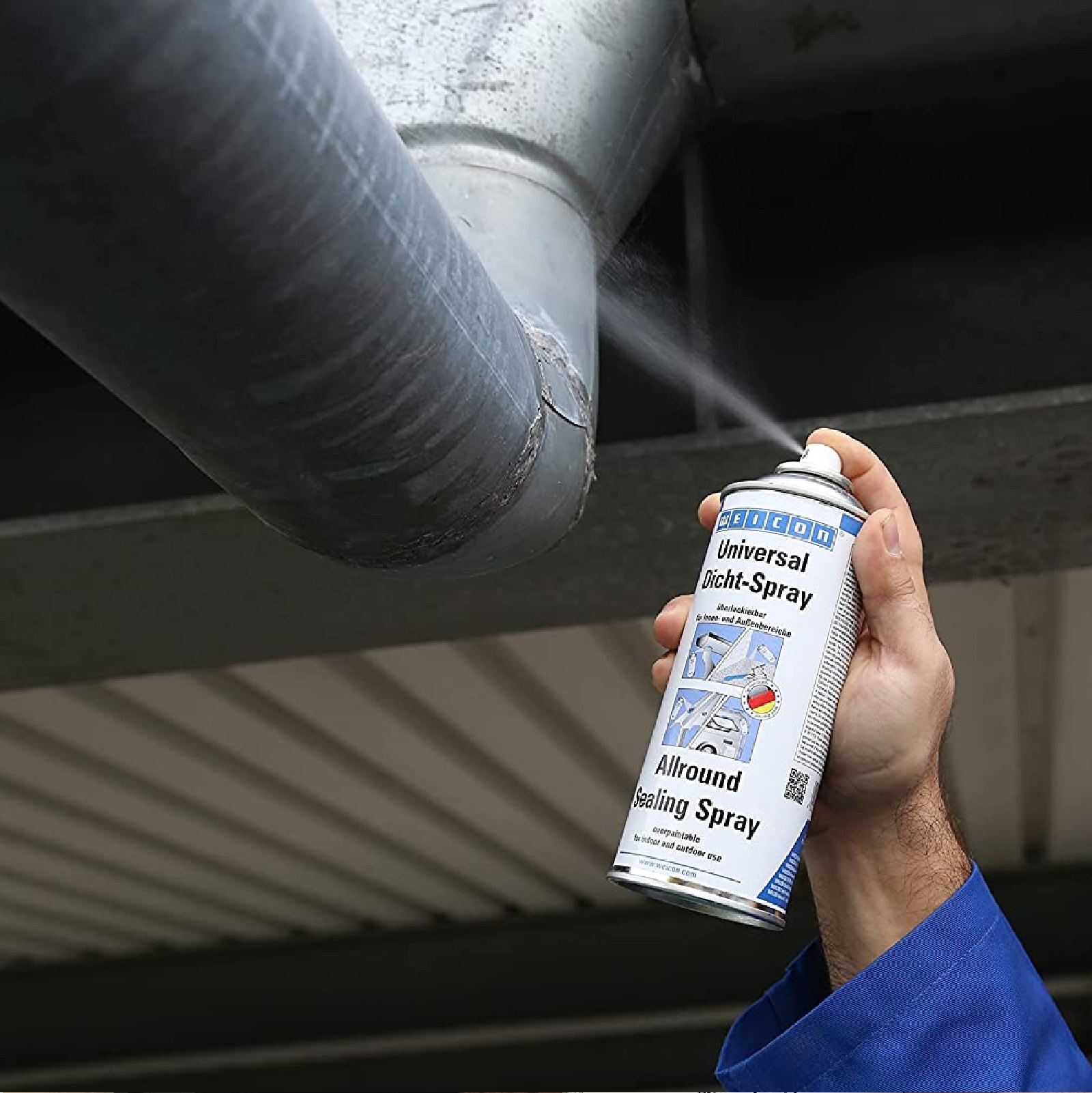 Universal Dicht Spray sprühbarer Kunststoff Abdichten schwarz - 400 ml Dose