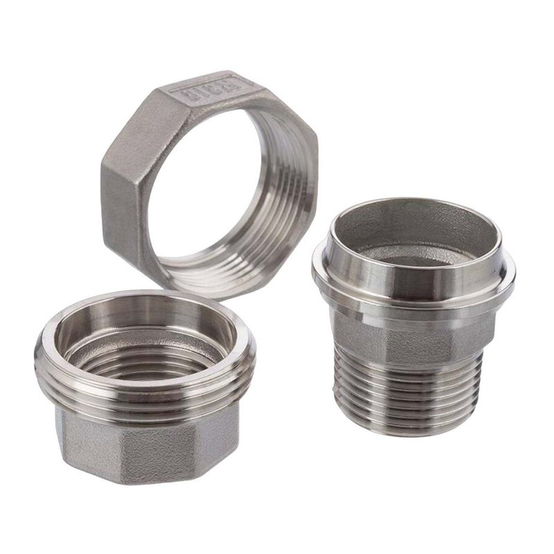 4" Edelstahl Fitting V4A AISI 316 Nr. 341 - Verschraubung Innen x Außengewinde IG x AG konisch dichtend  - PN 16 bar