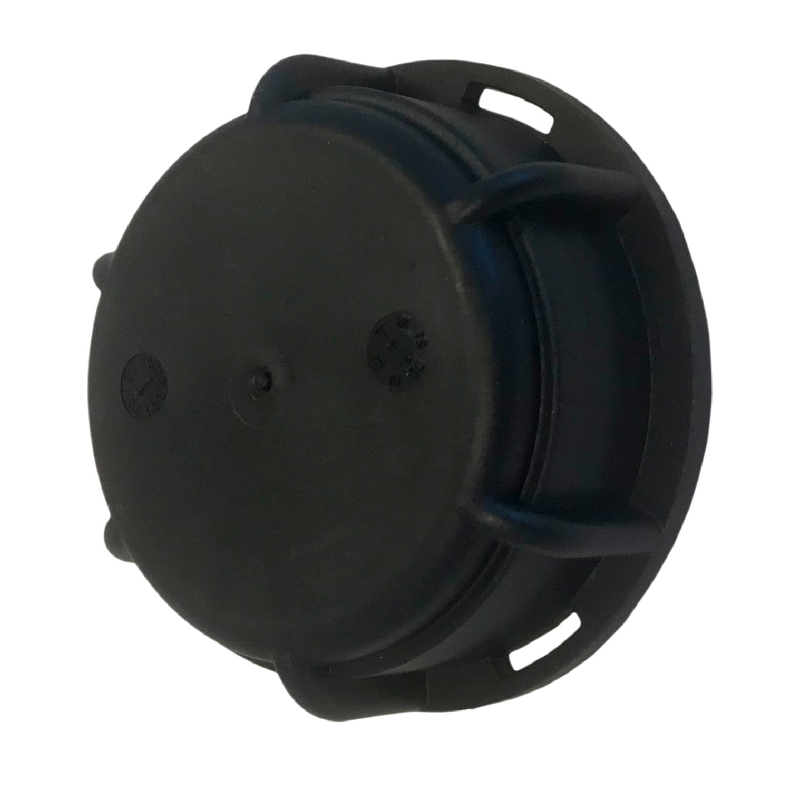 S60 x 6 (AD 75 mm) IBC Container Kappe Verschluss Deckel Einlass Staukappe Zubehör - schwarz