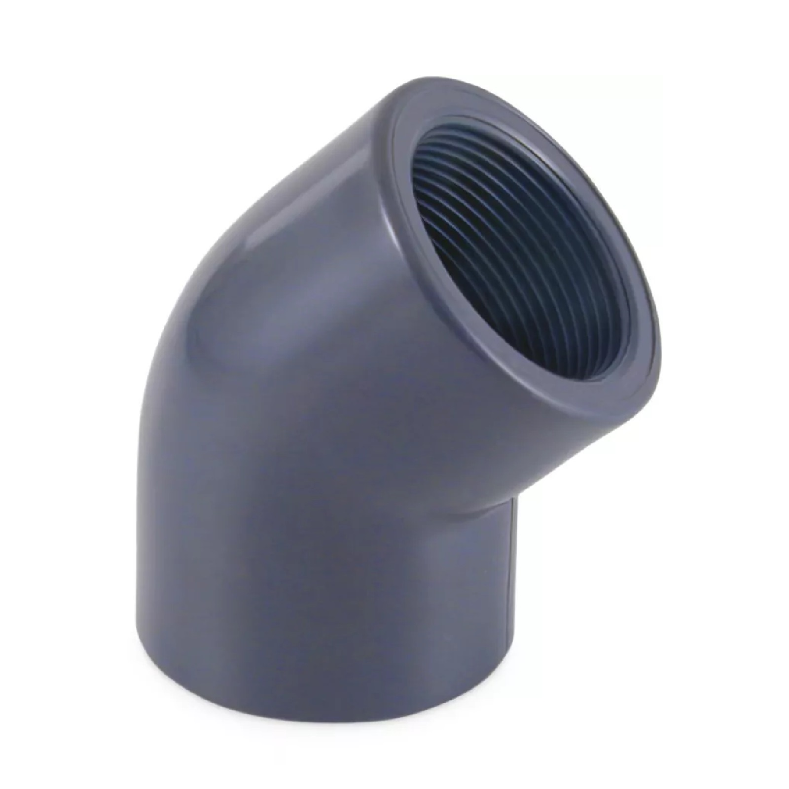 16 mm PVC Klebe Fitting Winkel 45° Innengewinde IG 16 mm x  3/8" Muffe Verbinder - PN 10 bar