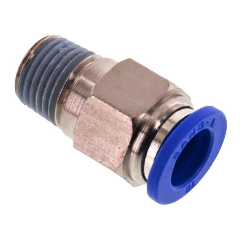 8 mm x 1/8" Pneumatik Steck Verbinder IQS Außengewinde konisch - PN 20 bar