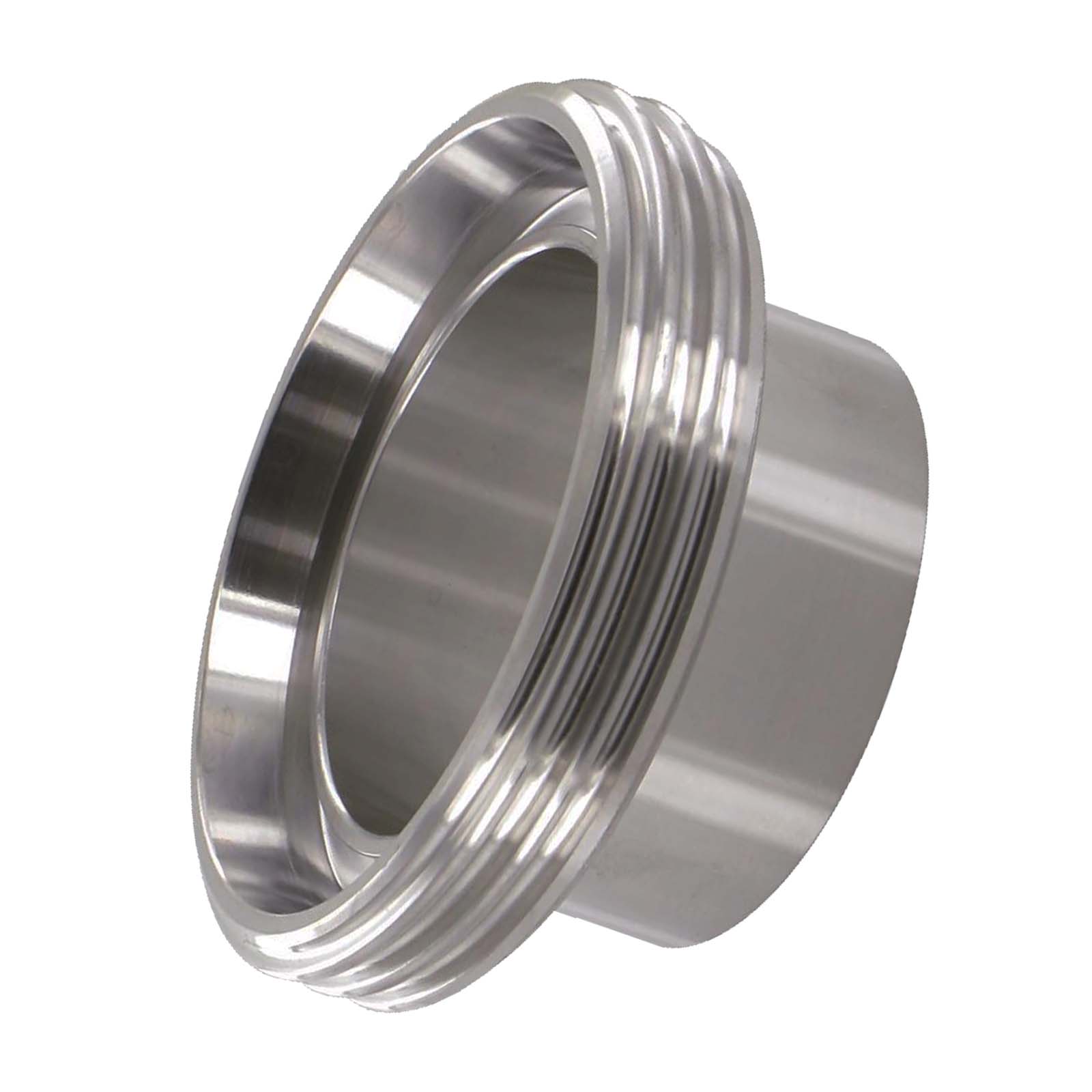 DN 100 Milchrohr Verschraubung DIN 11851 VT Vaterteil Stutzen Außengewinde Anschweißende ID x AD 100 x 104 mm - PN 25 bar