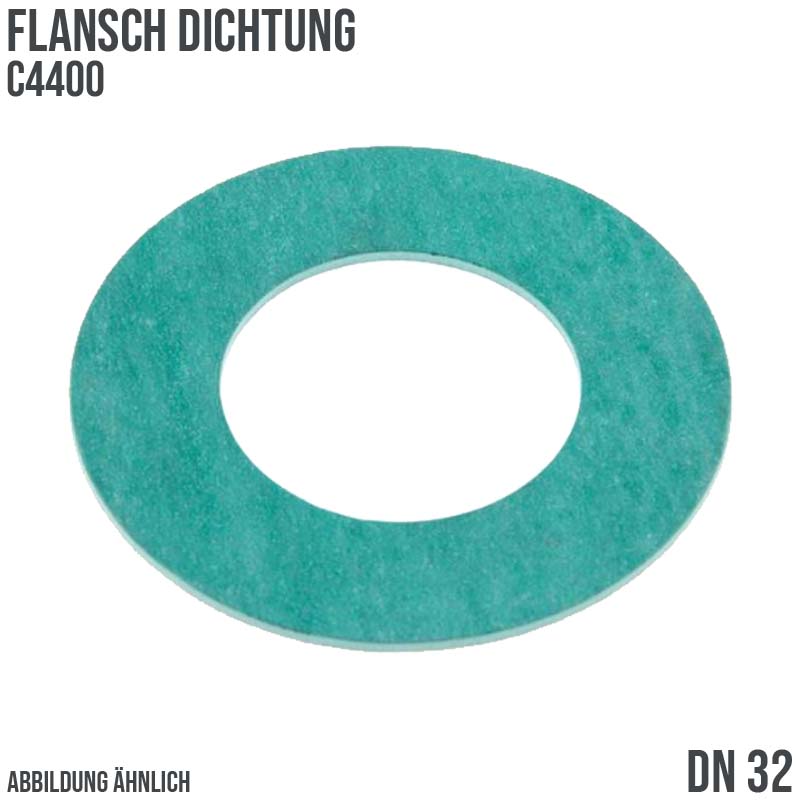 DN 32 Flansch Dichtung 43 x 82 x 2 mm grün C 4400