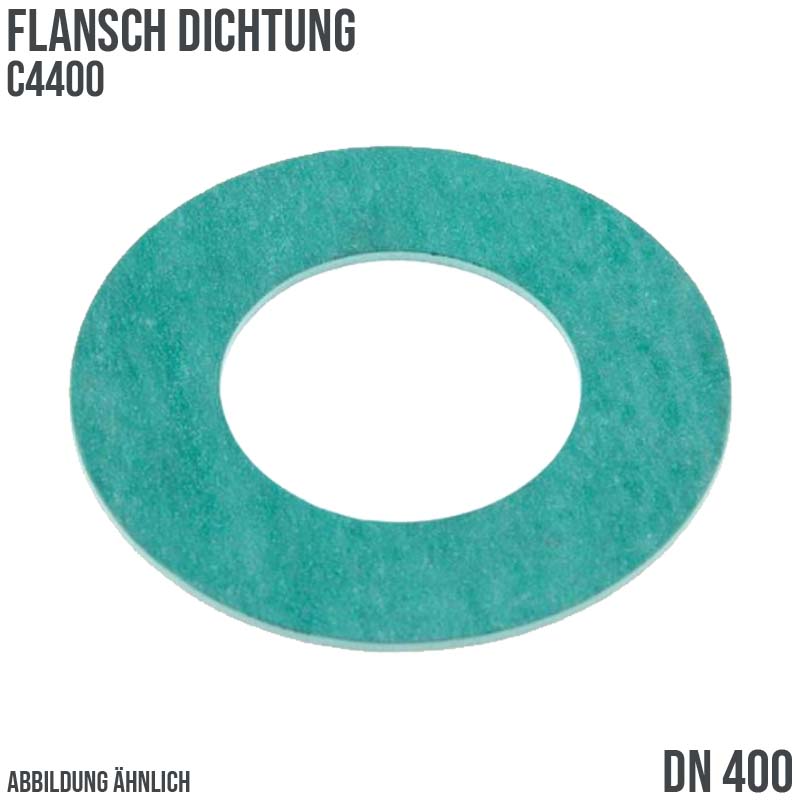 DN 400 Flansch Dichtung 420 x 490 x 2 mm grün C 4400