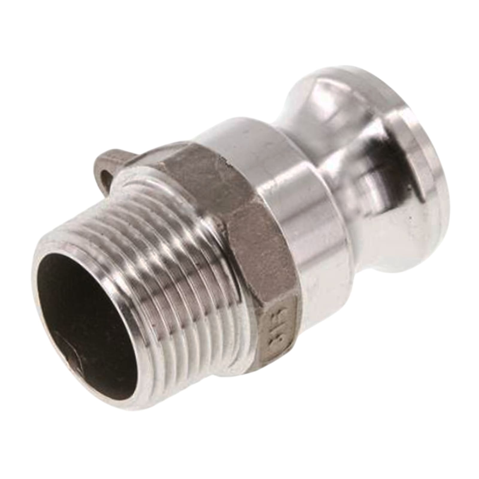Kamlock Typ F - Vaterteil Edelstahl V2A (AISI 316) - 175,9 mm Stecker mit Außengewinde (AG) 6" Zoll DN 150 - 5 bar