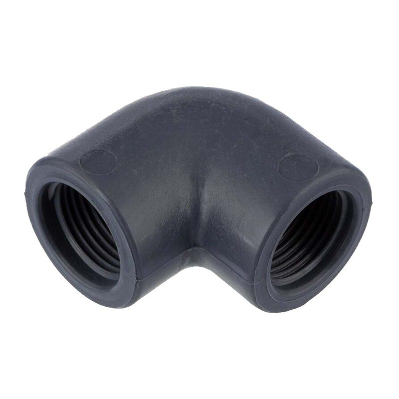 1 " PP Gewinde Fitting Winkel 90° schwarz Innen x Innengewinde IG Polypropylen - PN 10 bar