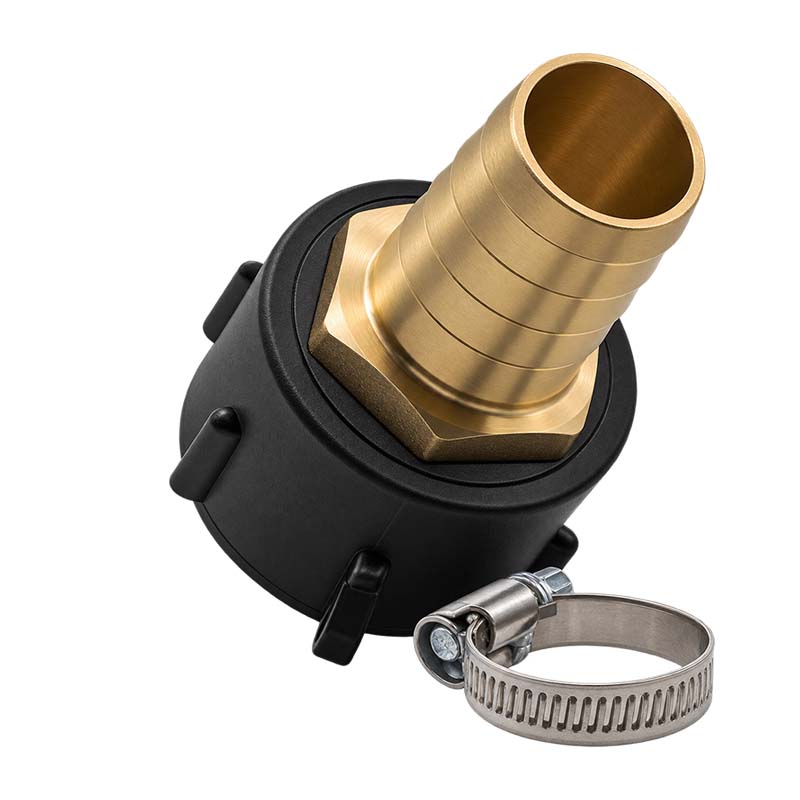 S60 x 6 IBC Adapter auf MS-Tülle 1 1/2" Zoll 38 mm Container Tank Zubehör