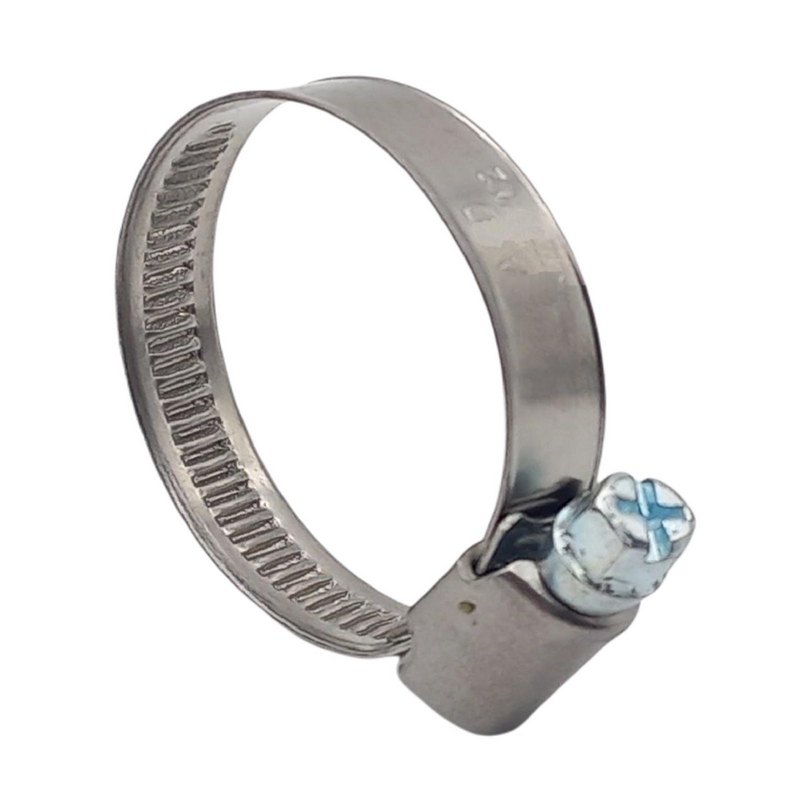 16 - 27 mm Schlauchschelle W2 Edelstahl AISI 430 Rohr Gewinde Schelle - Band: 9 mm