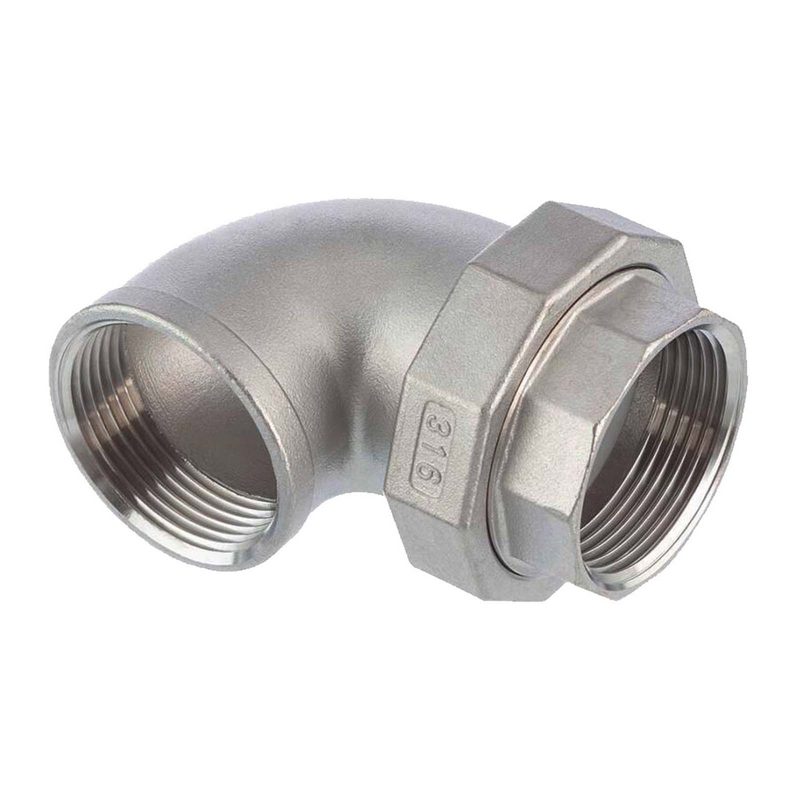 1" Edelstahl Fitting V4A AISI 316 Nr. 96 - Winkelverschraubung 90° Innen x Innengewinde IG konisch dichtend - PN 16 bar