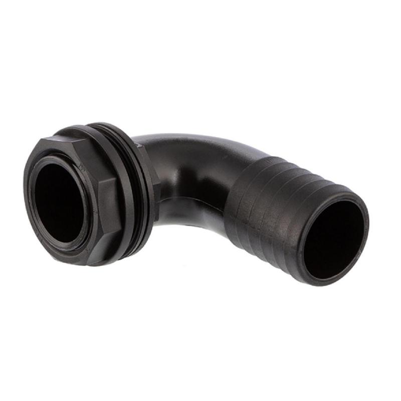 1 1/4" x 32 mm Tank Regentonne Durchführung Außengewinde x 90° Winkel Schlauch Tülle - PN 6 bar