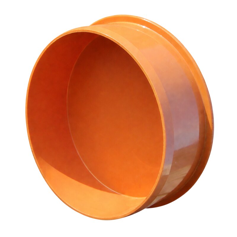 250 mm PVC Stopfen Abfluß Abwasser HT KG Rohr SN4 Stutzen rostbraun