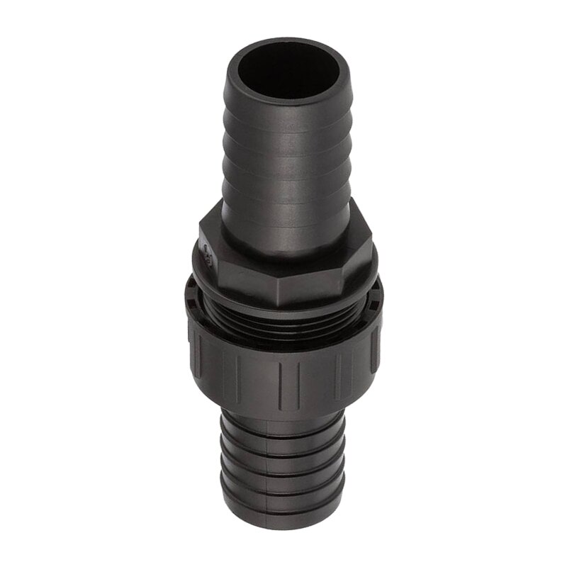 32 mm Schlauch Verschraubung 2-fach Stutzen Tülle Pool Teich Garten PP schwarz - PN 6 bar