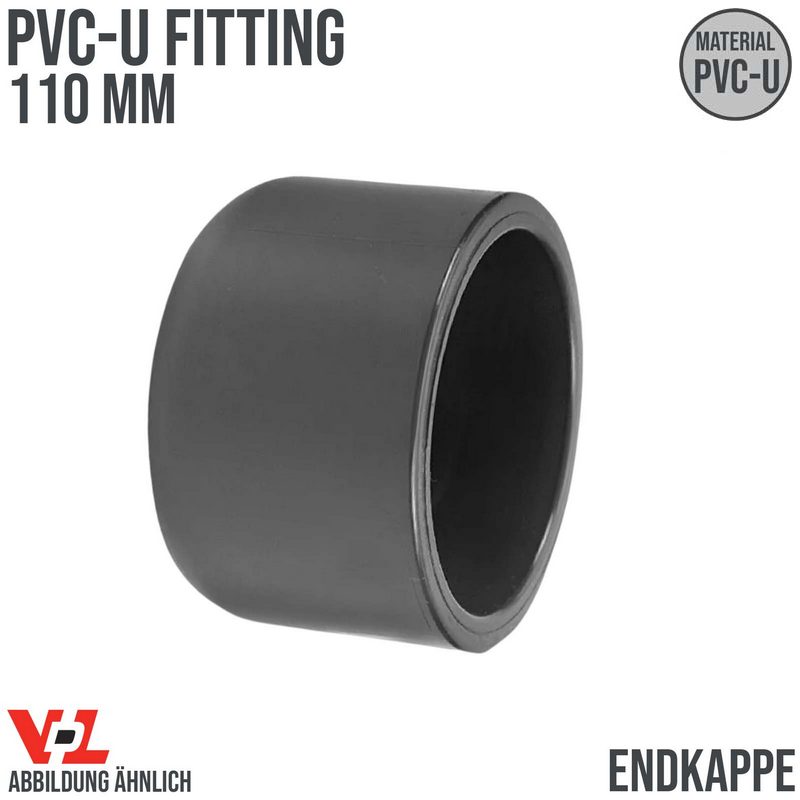 110 mm VDL PVC Klebe Fitting End Kappe Muffe Verbinder - PN 16 bar