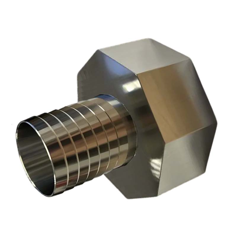 S60 x 6 IBC Adapter Schlauchtülle 25 mm 1" Edelstahl AISI 316 Container Fass  PN 16 bar
