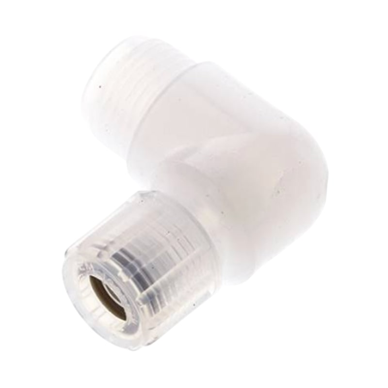 6 x 4 mm x 3/8" Winkel 90° Kupplung Aussengewinde PFA Verschraubung PA PP Schlauch FDA - PN 10 bar