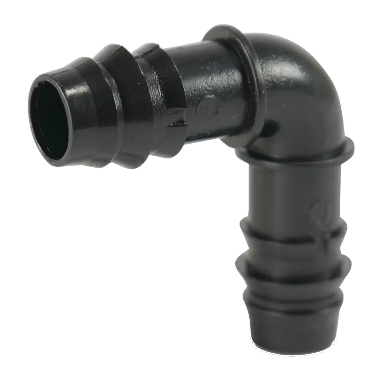 16 mm POM Winkel 90° Schlauch Verbinder Stutzen Tülle Kupplung Tropf Fitting schwarz PN 4 bar