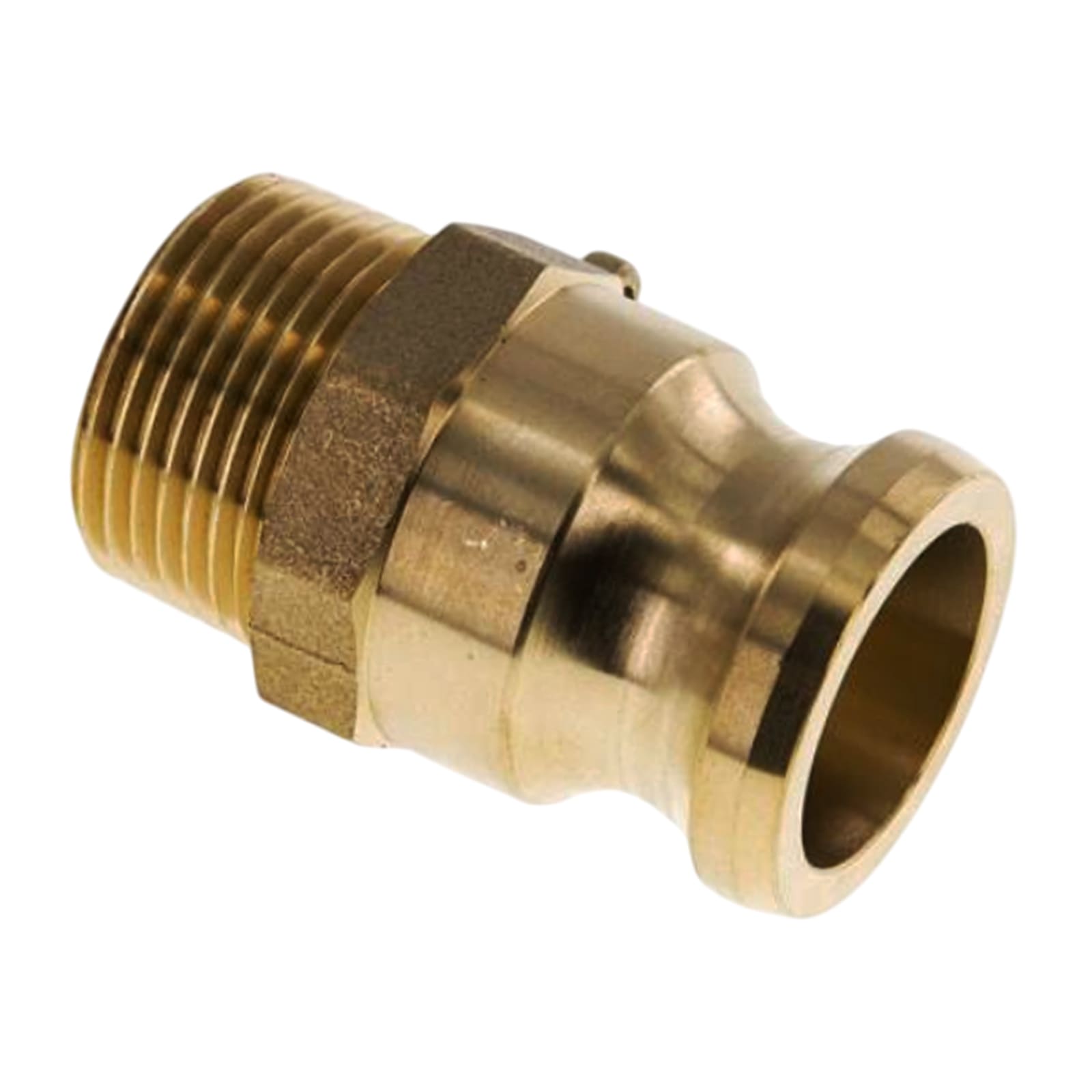 Kamlock Typ F - Vaterteil Messing - 175,9 mm Stecker mit Außengewinde (AG) 6" Zoll DN 150 - 5 bar