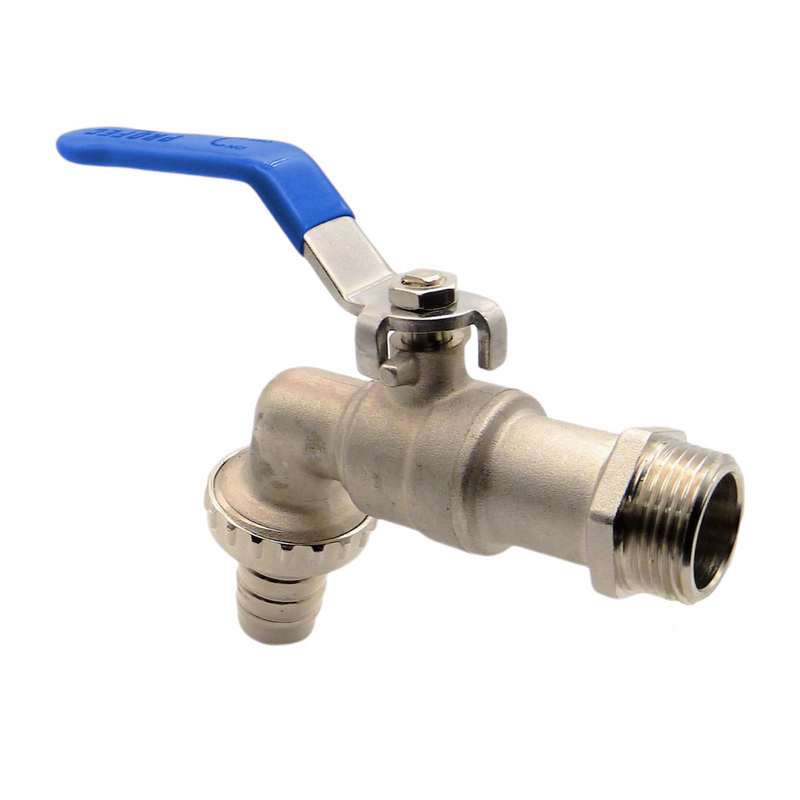 3/4" Edelstahl AISI 316 Auslauf Kugel Wasser Hahn Ventil Aussengewinde Tülle 16mm - PN 10 bar