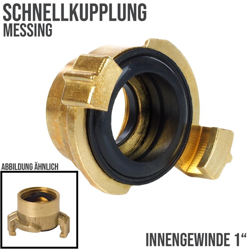 1" Schnellkupplung Gewindestück Innengewinde IG Messing (GEKA kompatibel) - PN 12 bar