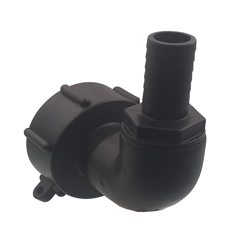 S60 x 6 IBC Winkel 90° Adapter Tülle Stutzen 19 mm 3/4" Container Fass Tank Zubehör PN 10 bar