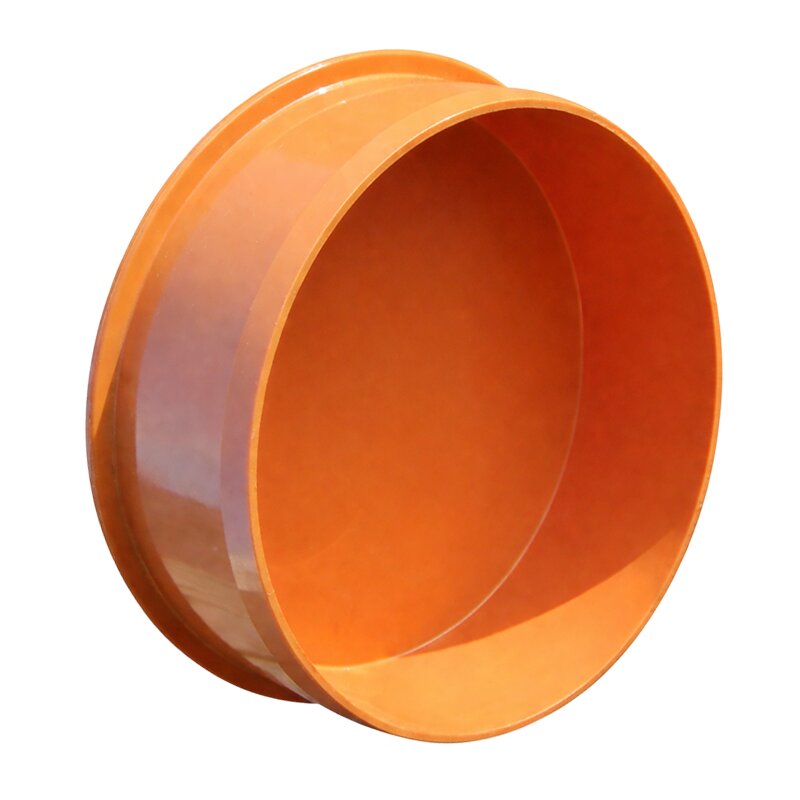 250 mm PVC Stopfen Abfluß Abwasser HT KG Rohr SN4 Stutzen rostbraun