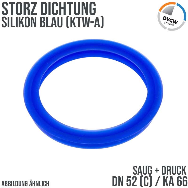 Dichtung STORZ  C DN 52 KA 66 Kupplung (Saug/Druck) Silikon Trinkwasser KTW-A blau