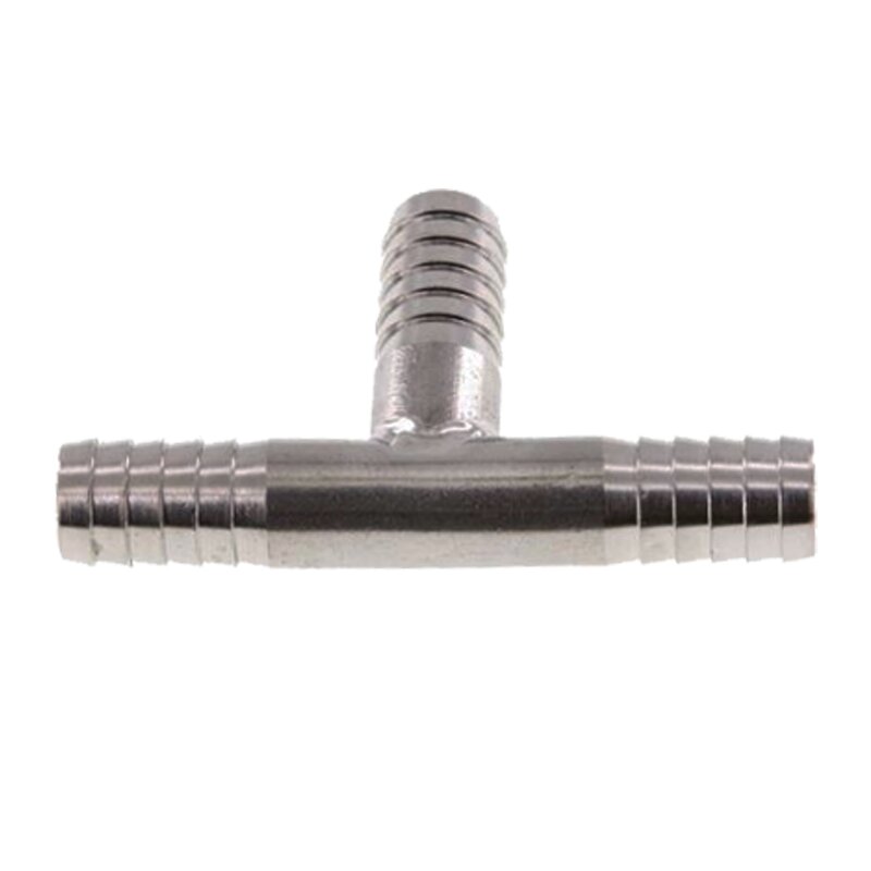 6 mm - 1/4" Zoll T-Stück Schlauch Verbinder Verteiler Tülle Kupplung Reparatur Edelstahl VA 1.4301