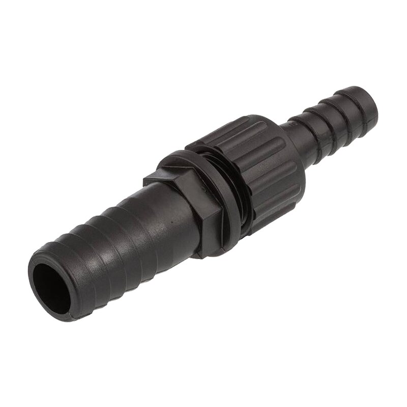 16 x 9 mm Schlauch Verschraubung reduziert 2-fach Stutzen Tülle Pool Teich Garten PP schwarz - PN 6 bar