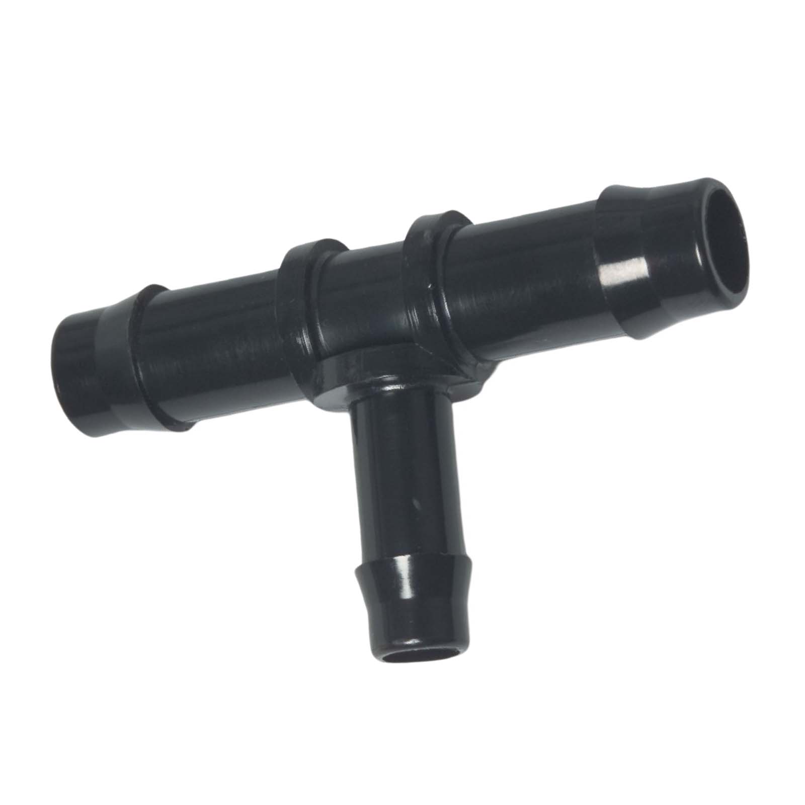 19 x 13 x 19 mm PA Nylon T-Stück Schlauch Verbinder Stutzen Doppel Tülle Kupplung Fitting WF schwarz PN 10 bar