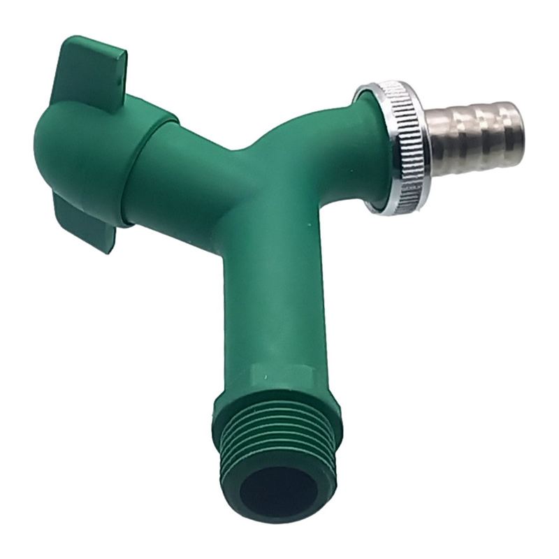 1/2" AG Kunstoff (PA 6) Auslauf Ventil Wasser Hahn Tülle 15 mm KTW - grün