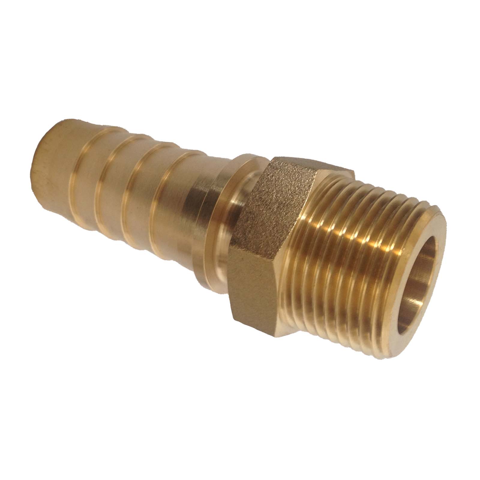 2" Dampfschlaucharmatur Außengewinde Sicherungsbund Messing MS Stutzen Tülle 51 mm - PN 18 bar