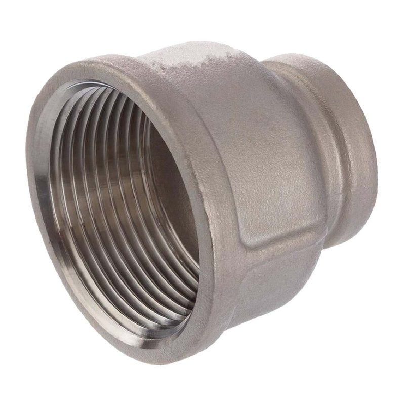 3/8" Edelstahl Fitting V4A AISI 316 Nr. 240 - Reduziermuffe Innen x Innengewinde IG - 3/8 "x 1/4" - PN 16 bar