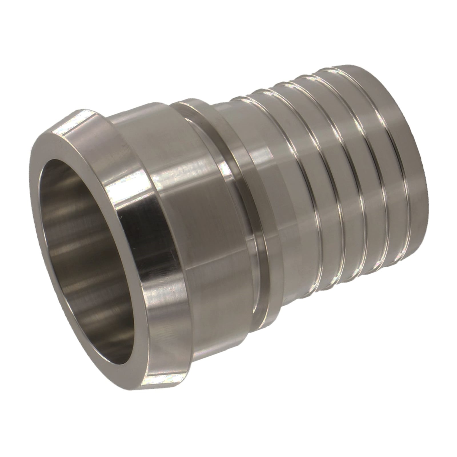 DN 100 Milchrohr Verschraubung DIN 11851 Mutterteil Kegel Stutzen Sicherungsbund - Stutzen gerillt 100 mm - PN 25 bar