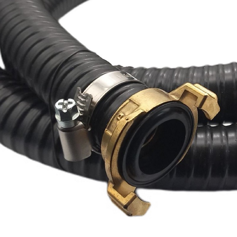 32 mm 1 1/4" Zoll Ansaug Saug Schlauch Pumpen Garnitur schwimmende Entnahme schwarz - 6 m