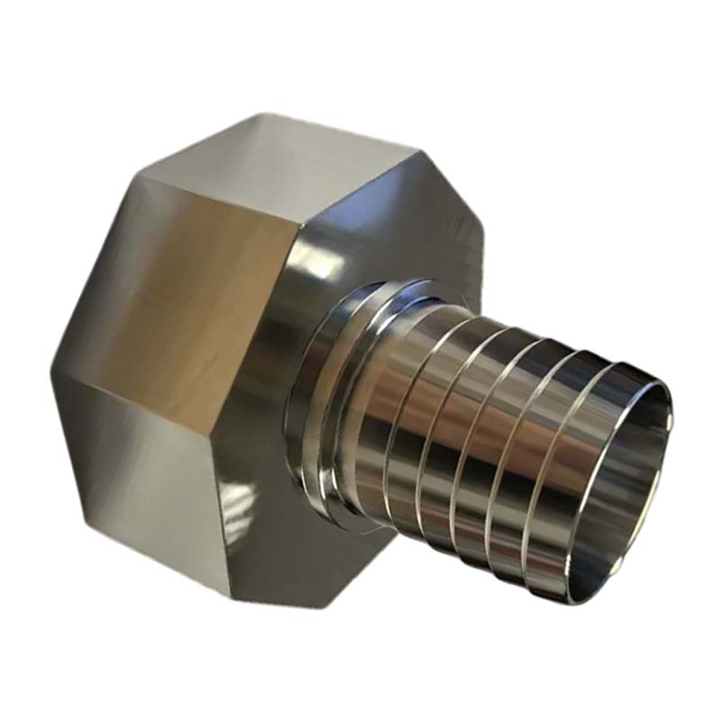 S60 x 6 IBC Adapter Schlauchtülle 25 mm 1" Edelstahl AISI 316 Container Fass  PN 16 bar