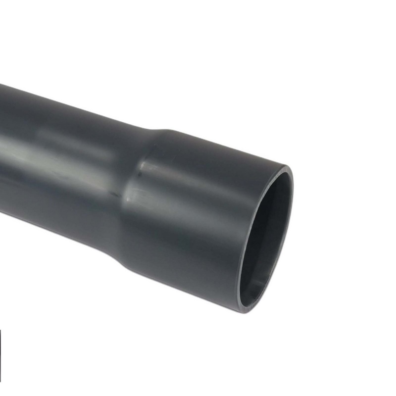 20 x 1,5 mm PVC Klebe Fitting Druck Kunststoff Rohr grau - 5 m Länge - PN 16 bar