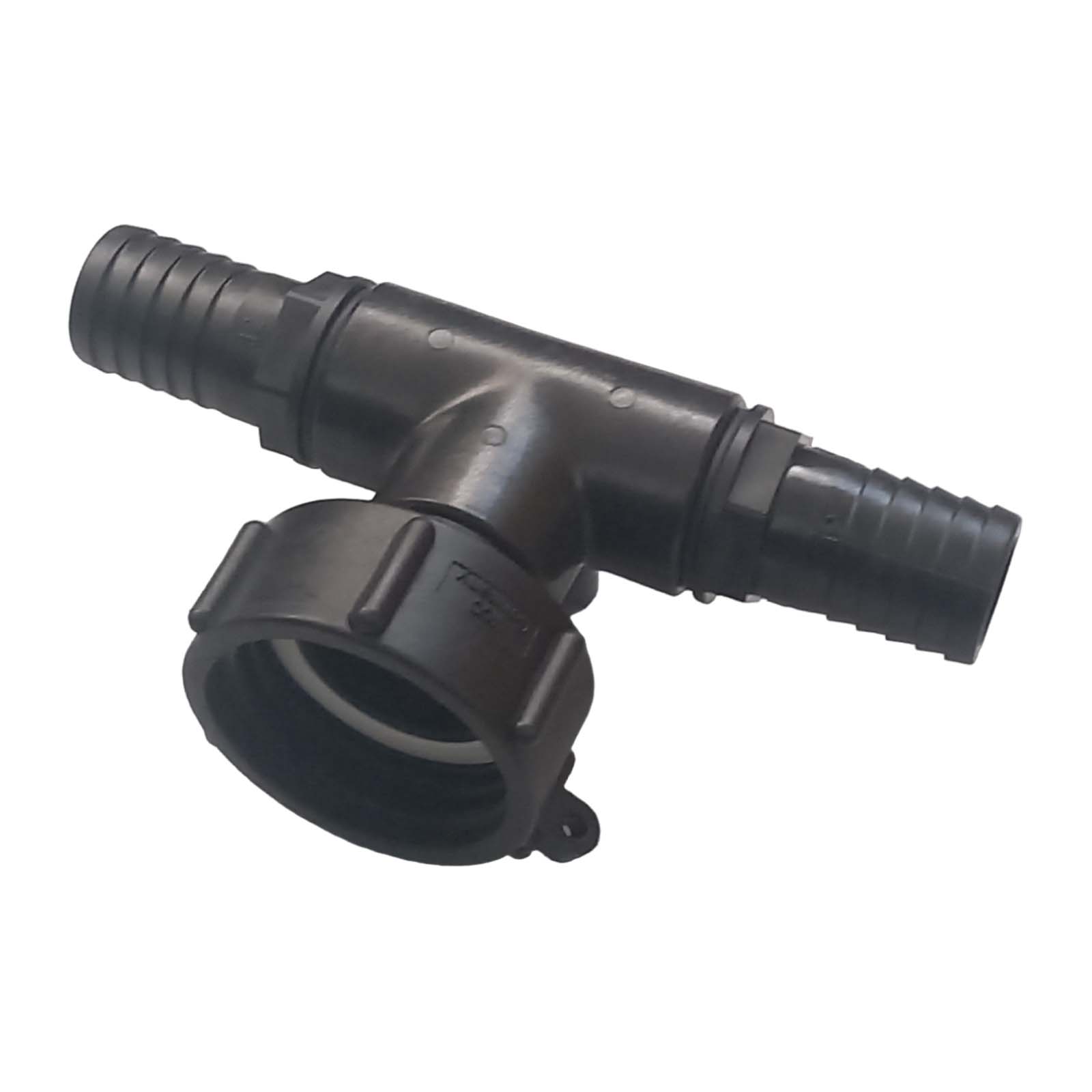 S60 x 6 IBC T-Stück Adapter 2-fach Tülle Stutzen 1 1/2" (38 mm) Container Fass Tank Zubehör PN 10 bar
