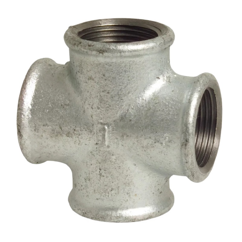 1/2" Gusseisen Temperguss Fitting Nr. 180 Kreuzstück Innengewinde IG DVGW PN 25 bar
