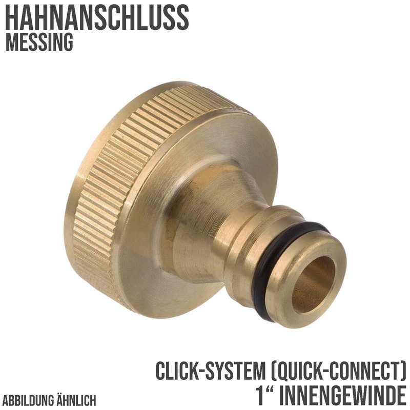 1" Hahnanschluss Click-System Quick Connect Innengewinde Messing (Gardena kompatibel)