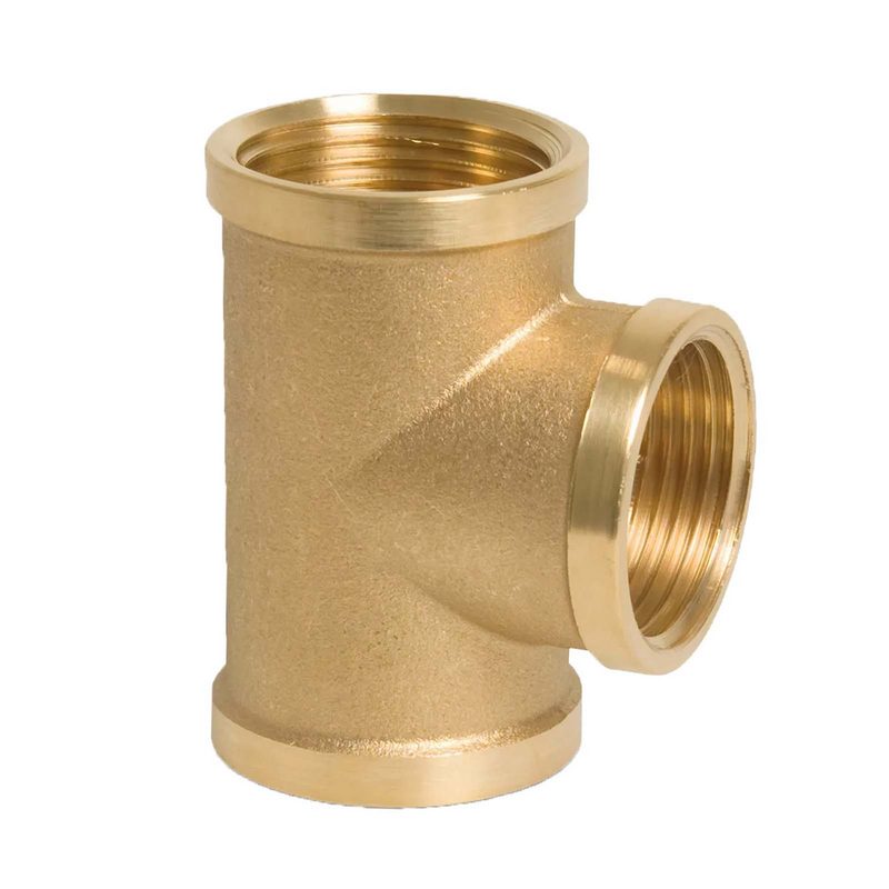 1/4" T-Stück 90° Nr. 130 Innen x Innengewinde IG Messing Fittings PN 30 bar