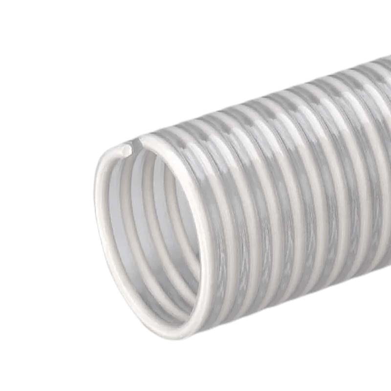 19 mm 3/4" Zoll Saug Ansaug Spiral Förder Pumpen Schlauch Lebensmittel Saatgut weiß PN 7 bar