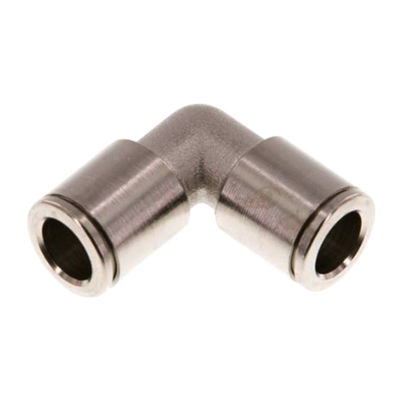 6 mm Pneumatik Schnell Steck Verbinder IQS Winkel 90° MSV Messing PA PU Schlauch - PN 16 bar