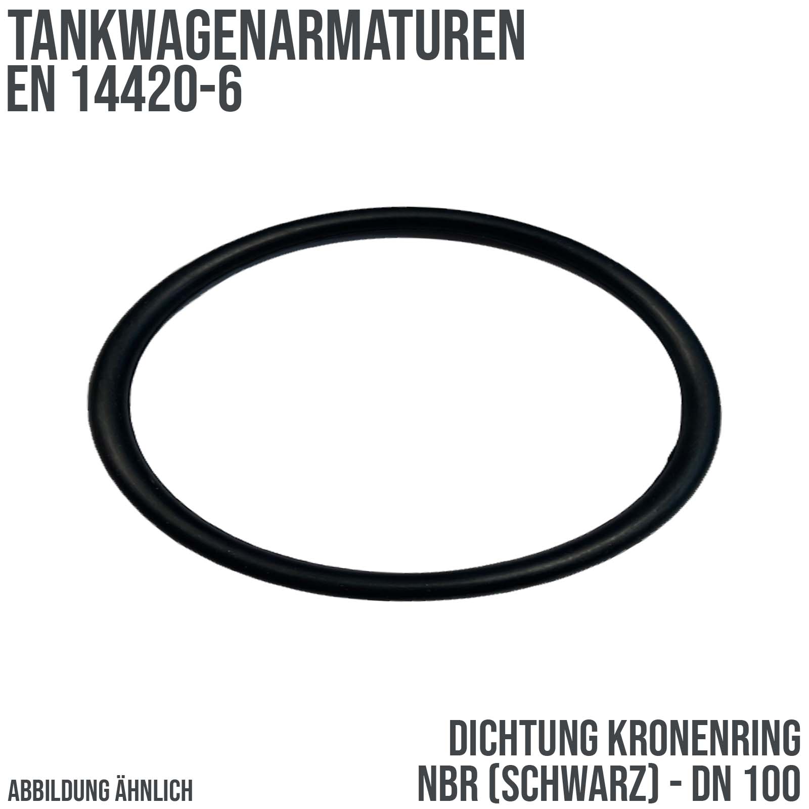 DN 100 4" Dichtung Tankwagen Kronenring NBR schwarz