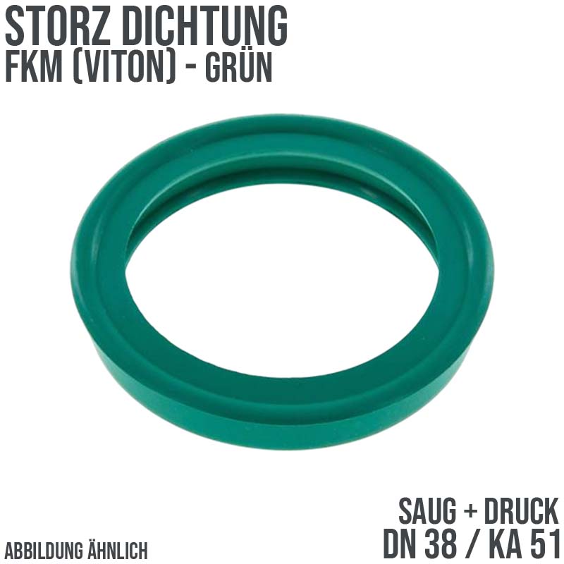 Dichtung STORZ  DN 38 KA 51 Kupplung (Saug/Druck) FKM (Viton) grün