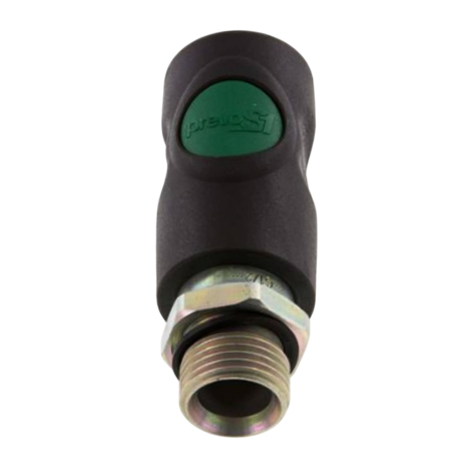 Druckluft Sicherheitskupplung drehbar Kunststoff NW 7.2 Außengewinde AG 1/4" - PN 12 bar