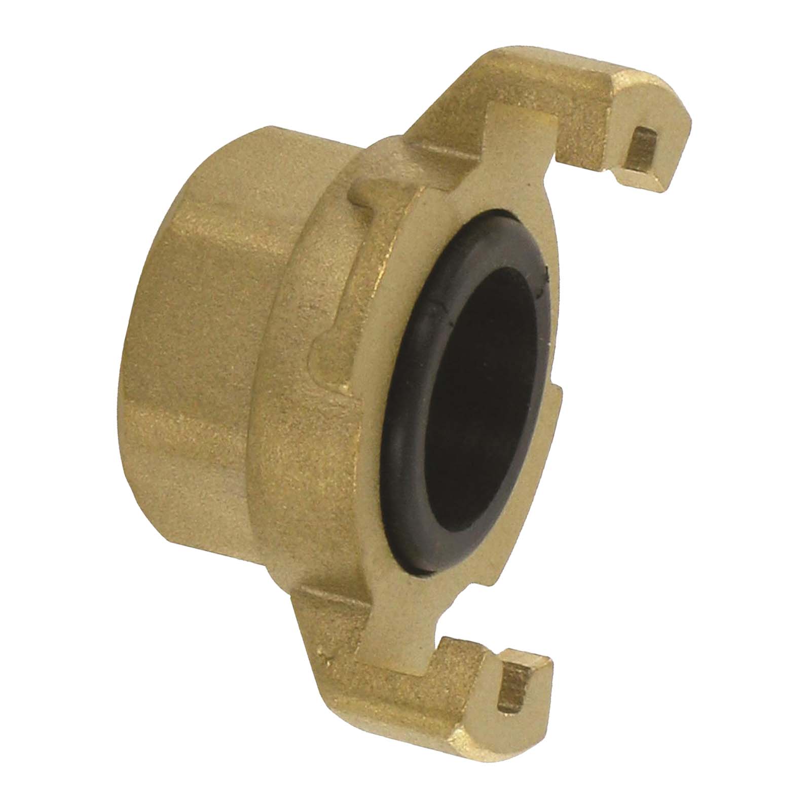 1" Pressluft Klauen Kupplung Express Messing Abstand 41 mm BSPP Innengewinde IG - PN 10 bar