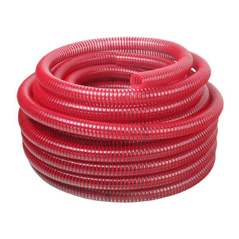 38 mm 1 1/2" Zoll Saug Ansaug Spiral Förder Pumpen Wein Alkohol Milch Schlauch rot - PN 9 bar
