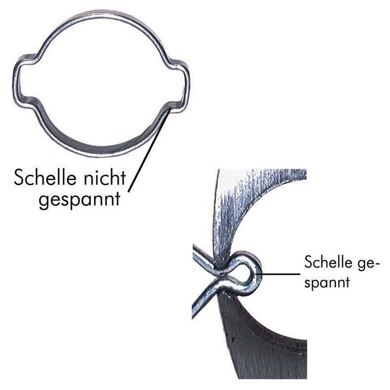 40,6 - 46 mm 2-Ohr Doppel Schlauch Schelle Edelstahl 1.4307 W4 - Bandbr. 10,0 mm