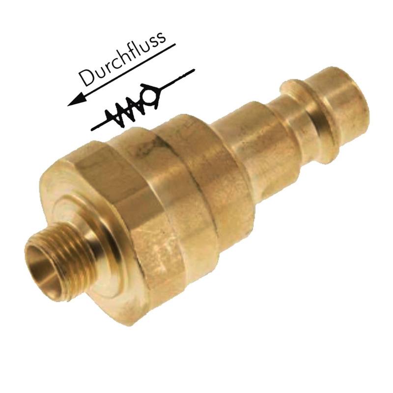 1/2 " Druckluft Stecker Nippel Einsteck Anschluss NW 7,2 mit Außengewinde (AG) Rückschlagventil